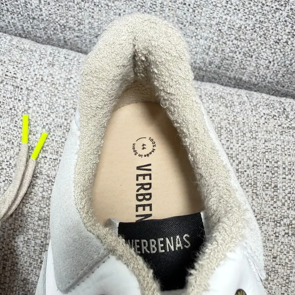 NWT Verbenas Soro Savage Men's White and Tan Sneakers size EU 44 US 11